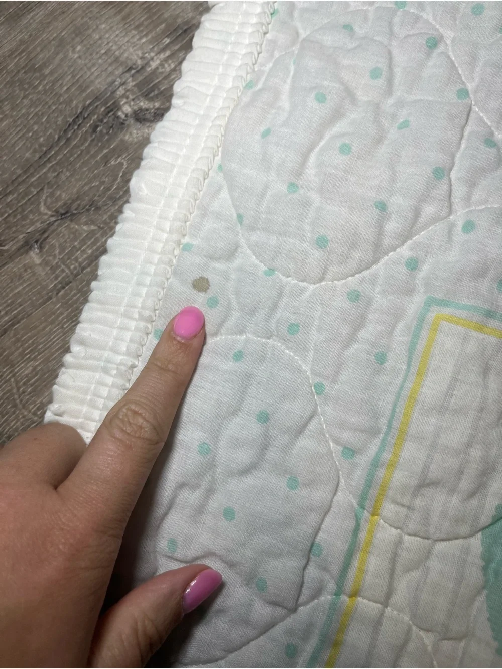 Vintage Crib Quilted Blanket & Sheet Set Teddy Bear Sheep Duck Pastel Nursery